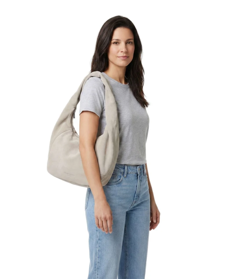 Liebeskind Farrah II Suede M Beuteltasche beige