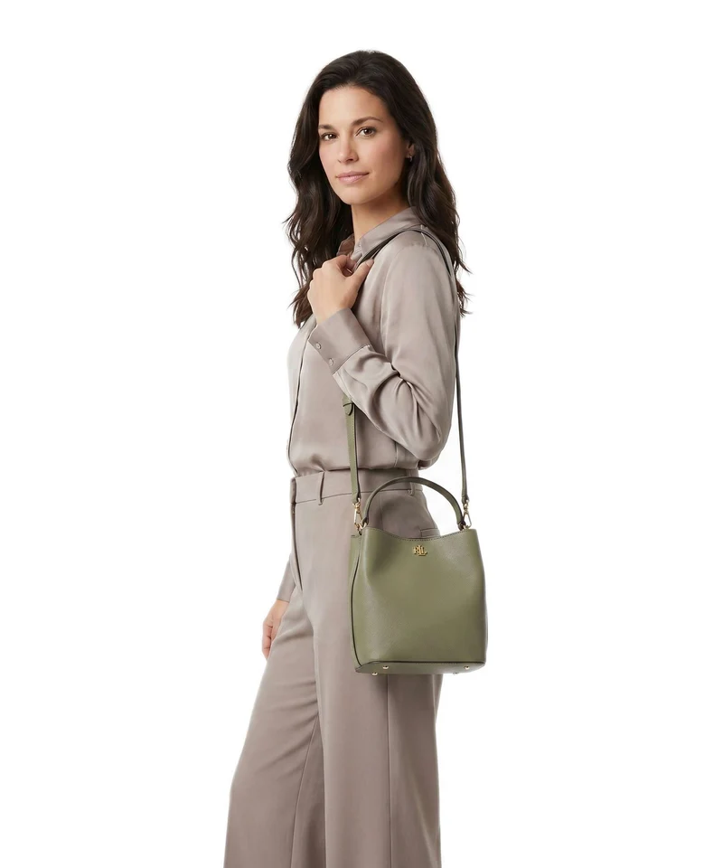 Lauren Ralph Lauren Reese Small Bucket Handtasche sage green