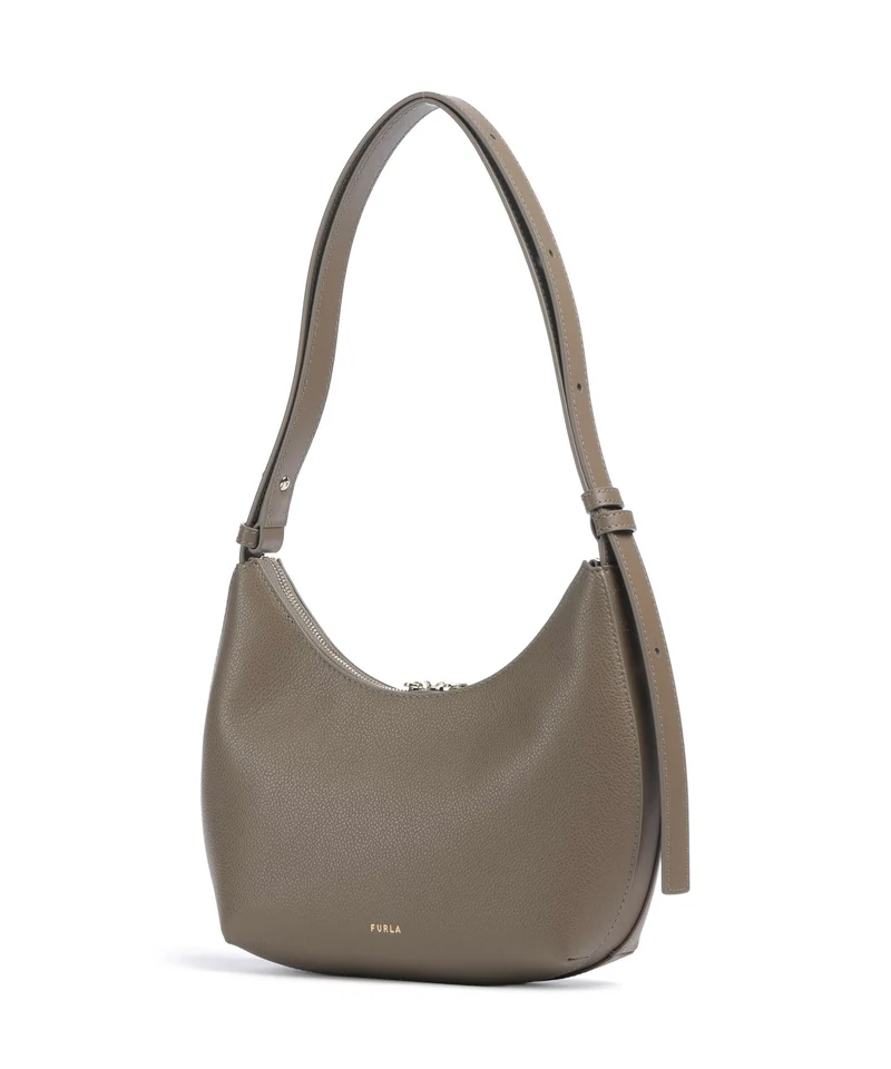 Furla Goccia S Schultertasche muddy gray