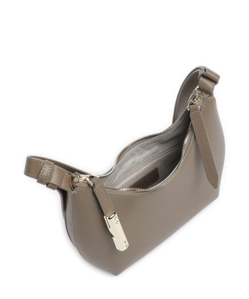 Furla Goccia S Schultertasche muddy gray