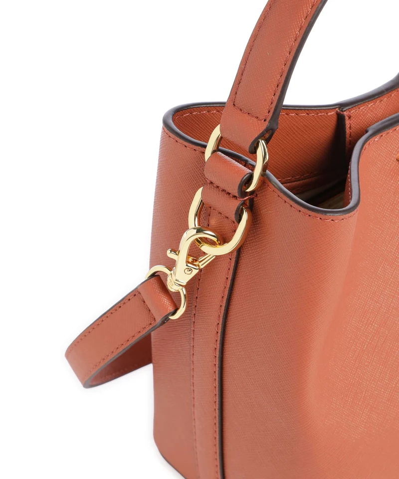 Lauren Ralph Lauren Reese Small Bucket Handtasche red terracotta