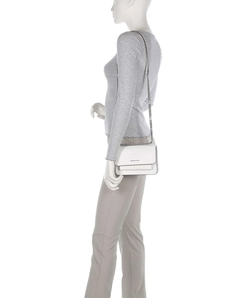 Michael Kors Claire Small Schultertasche optic white