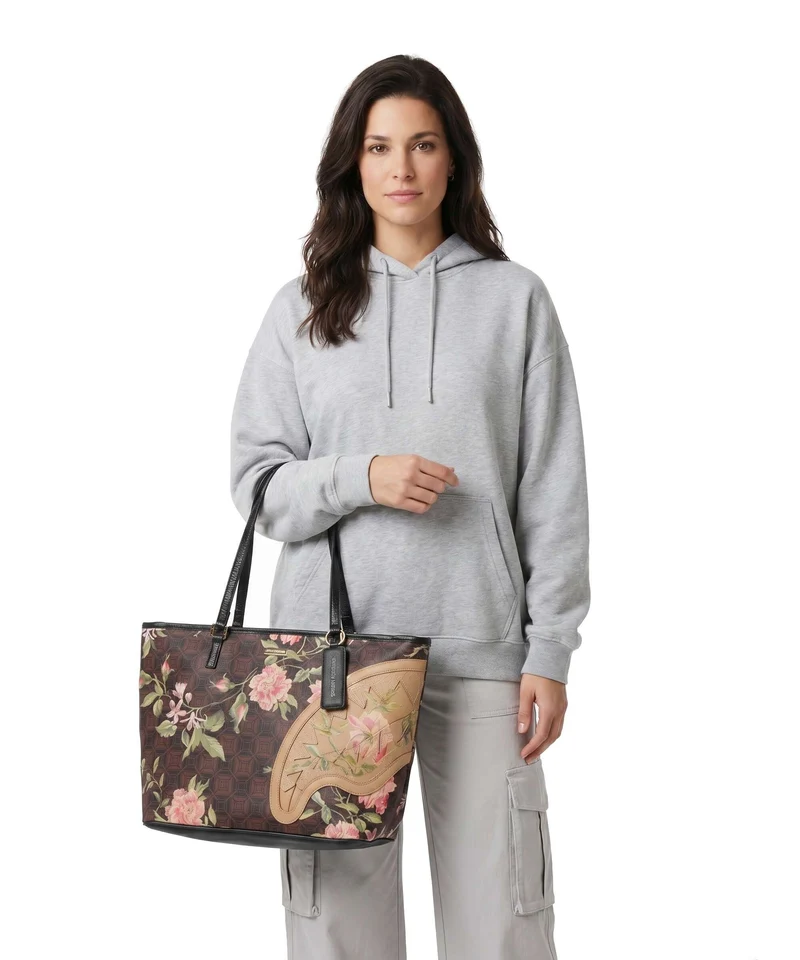Sprayground AI Henny Floral Shopper brown