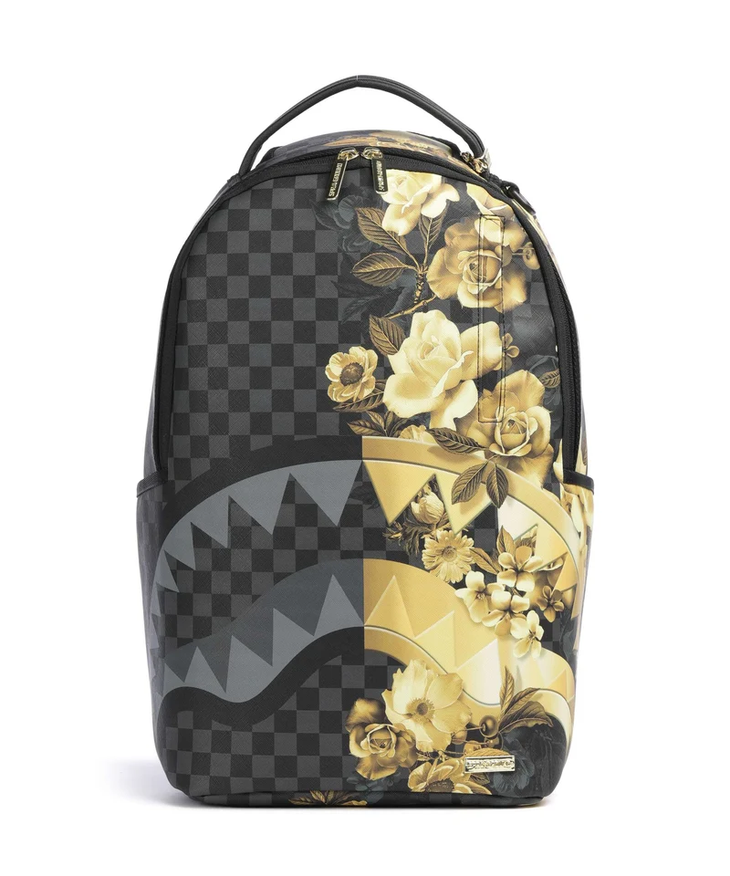 Sprayground Gold Floral Remix Rucksack black
