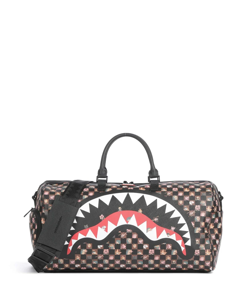 Sprayground Peeking Characters Remix Weekender brown