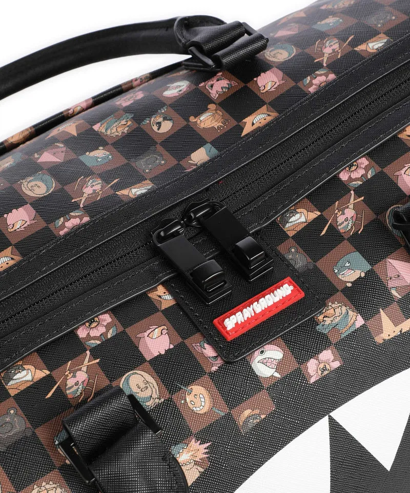 Sprayground Peeking Characters Remix Weekender brown