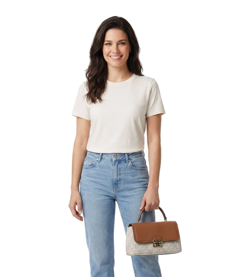 Michael Kors Tribeca Medium Handtasche vanilla/acrn