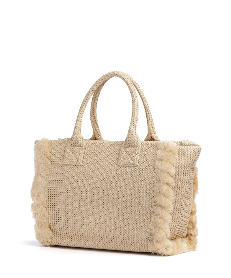 Pinko Beach Handtasche paglia/nero/antique gold