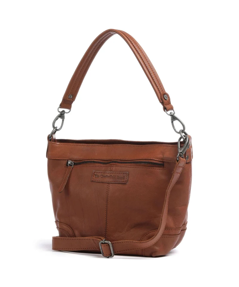The Chesterfield Brand Washed Waxed Cow Lucy Schultertasche cognac