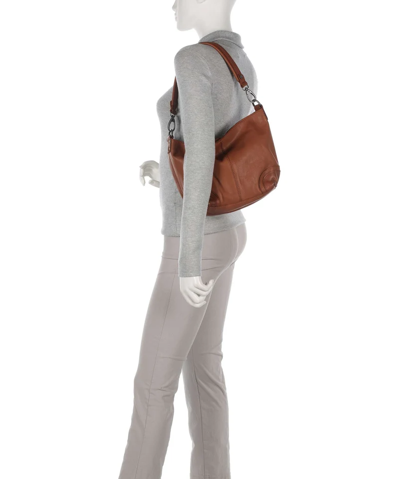 The Chesterfield Brand Washed Waxed Cow Lucy Schultertasche cognac