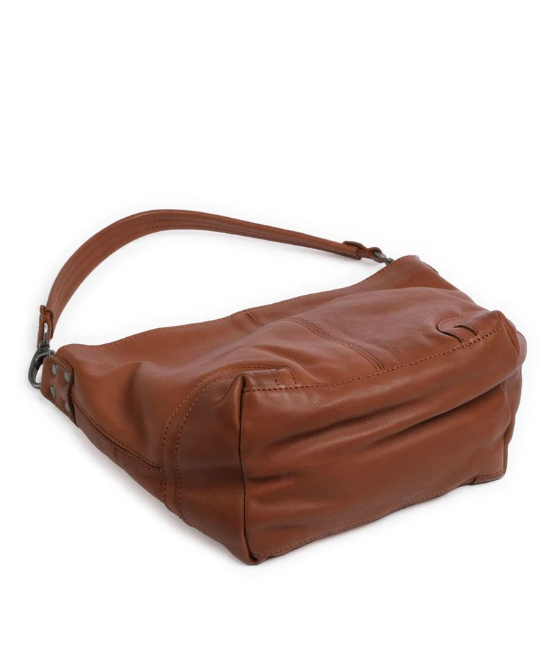 The Chesterfield Brand Washed Waxed Cow Lucy Schultertasche cognac