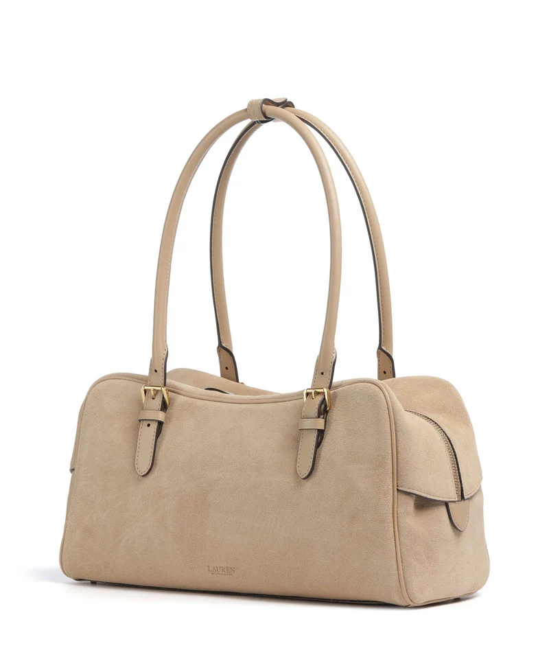 Lauren Ralph Lauren Marcy Large Schultertasche tan