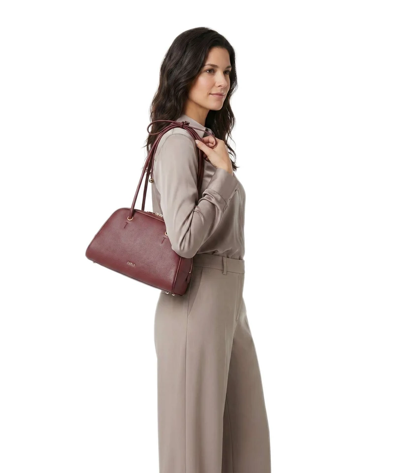 Furla Poppy M Schultertasche red apple