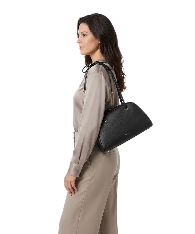 Furla Poppy M Schultertasche nero
