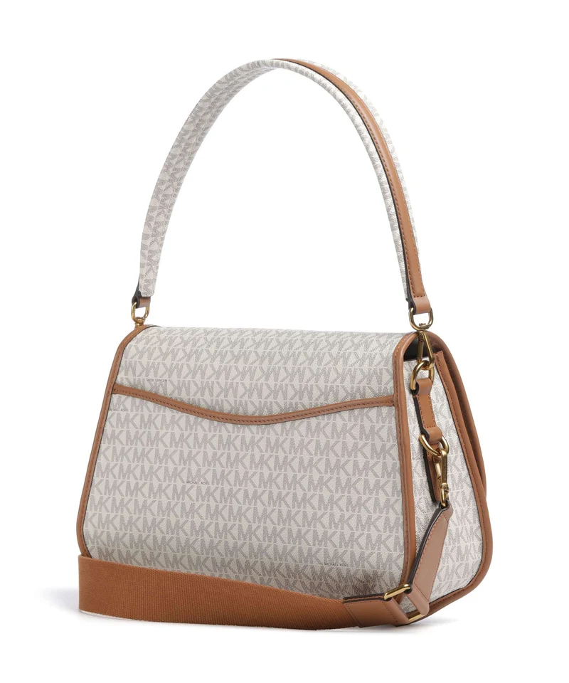 Michael Kors Holmes Medium Schultertasche vanilla/acorn