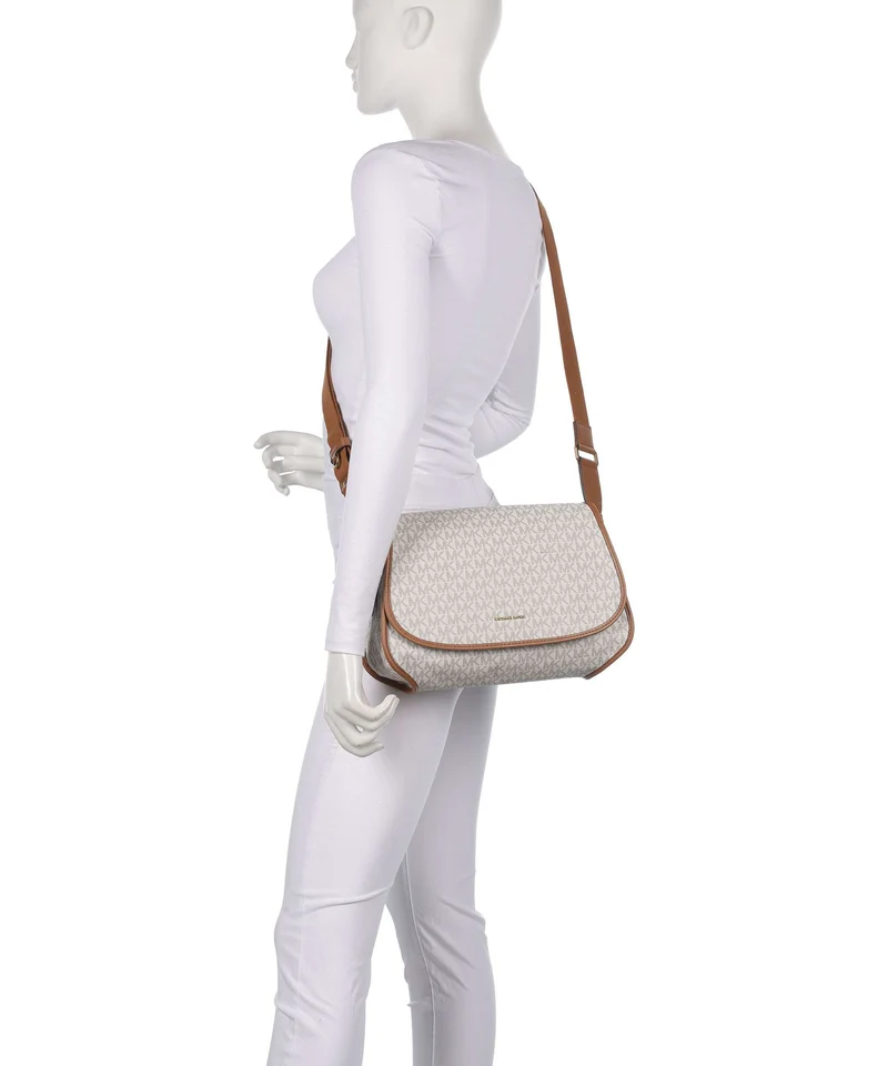 Michael Kors Holmes Medium Schultertasche vanilla/acorn