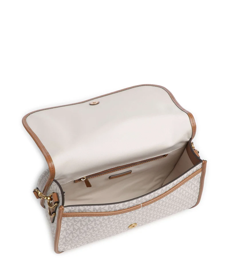 Michael Kors Holmes Medium Schultertasche vanilla/acorn