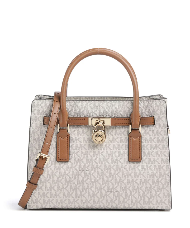 Michael Kors Hamilton Moderne Small Handtasche vanilla/acorn