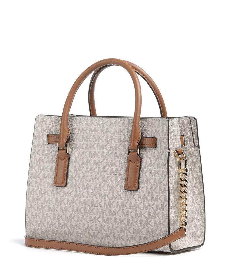 Michael Kors Hamilton Moderne Small Handtasche vanilla/acorn
