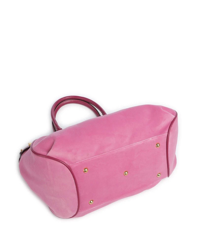Juicy Couture Twig Narrative Velvet L Shopper super pink