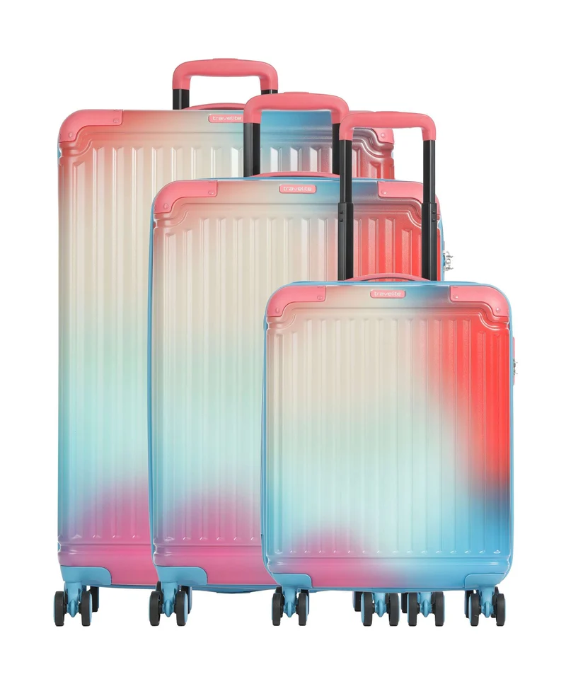 Travelite Cruise 4-Rollen Trolley Set multicolor