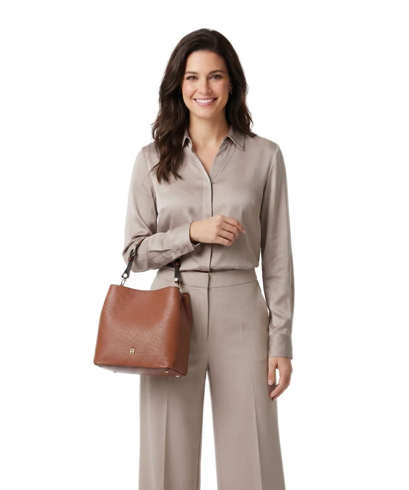 Aigner Delia S Bucket Handtasche cognac brown