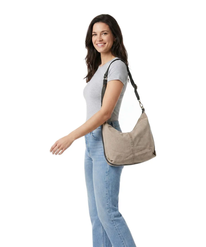 Liebeskind Paris Denim M Beuteltasche beige