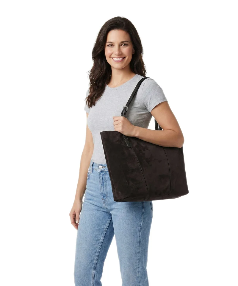 Liebeskind Una Recycled Suede M Shopper deep soil