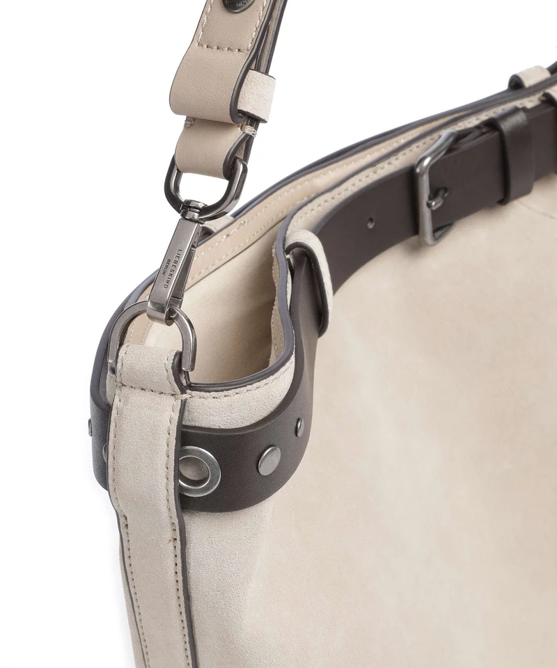 Liebeskind Zita Hydro Suede L Bucket Handtasche beige
