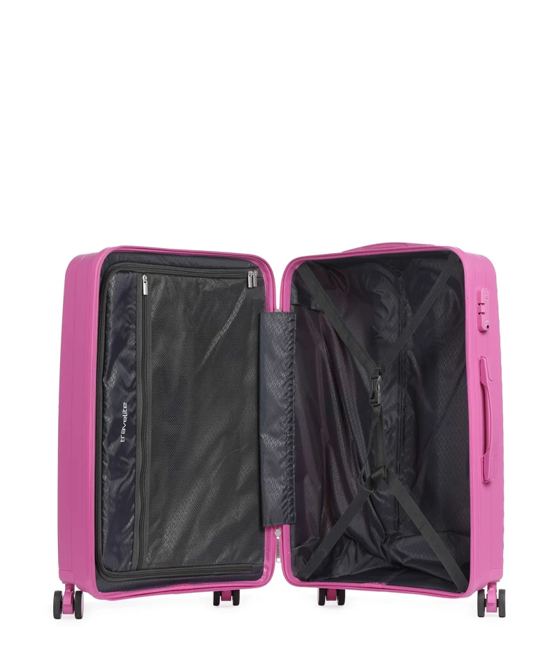 Travelite Pacific 4-Rollen Trolley Set pink