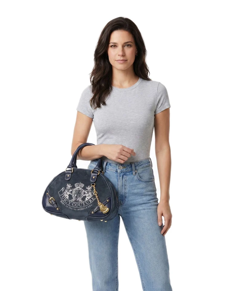 Juicy Couture Twig Narrative Velvet Handtasche blue depths