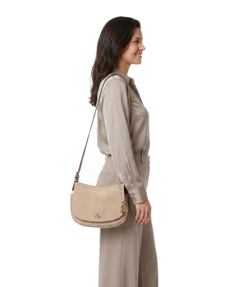 Lauren Ralph Lauren Marcy Medium Umhängetasche tan