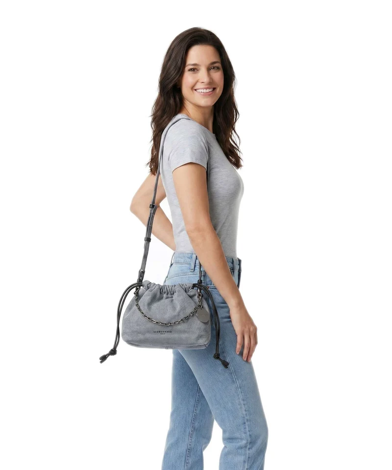 Liebeskind Lya II Denim S Bucket Handtasche blue denim