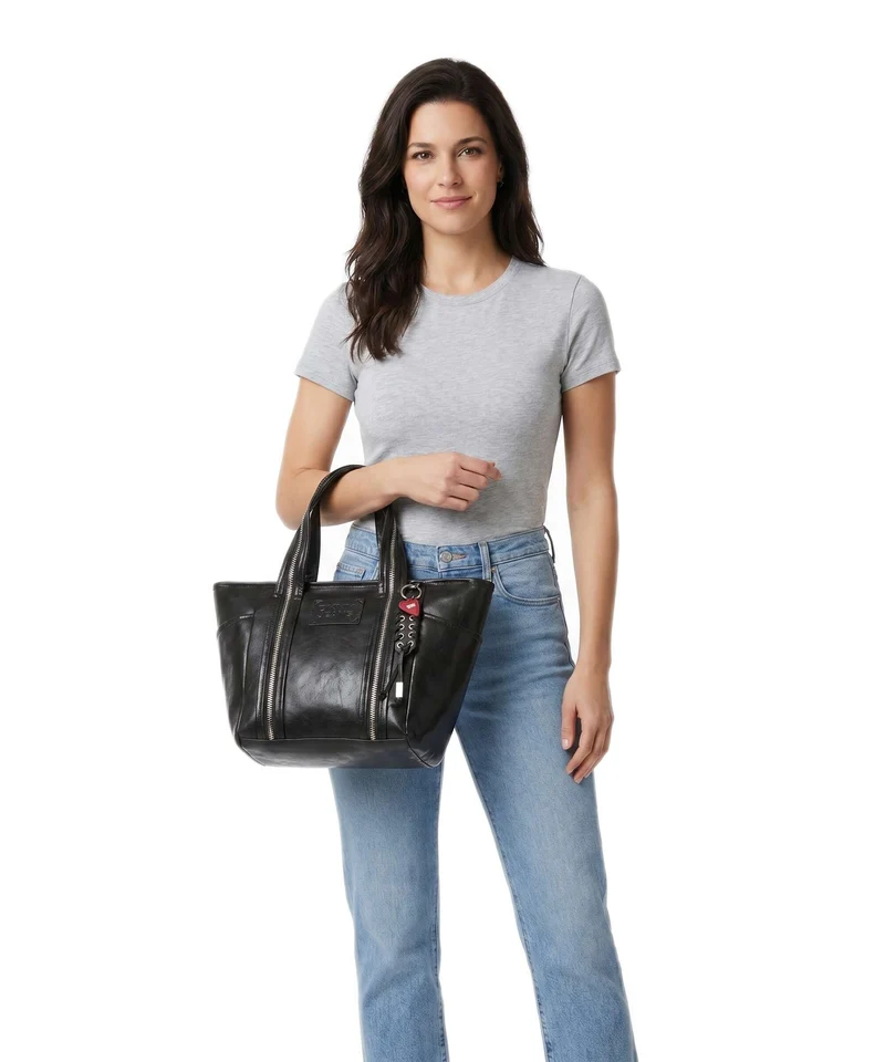 DKNY Verena Medium Handtasche black/silver