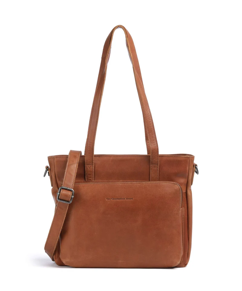 The Chesterfield Brand Wax Pull Up Cow Alicante Shopper cognac