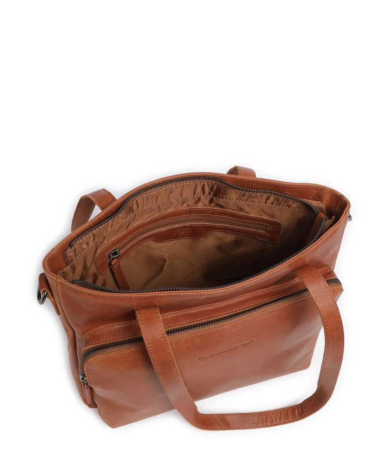 The Chesterfield Brand Wax Pull Up Cow Alicante Shopper cognac