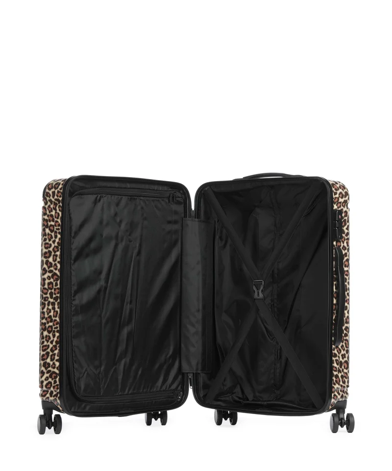 Travelite Cruise 4-Rollen Trolley Set leopard