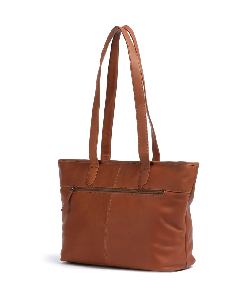The Chesterfield Brand Wax Pull Up Cow Monza Shopper cognac
