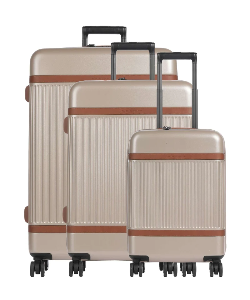 The Chesterfield Brand Zuna 4-Rollen Trolley Set champagne