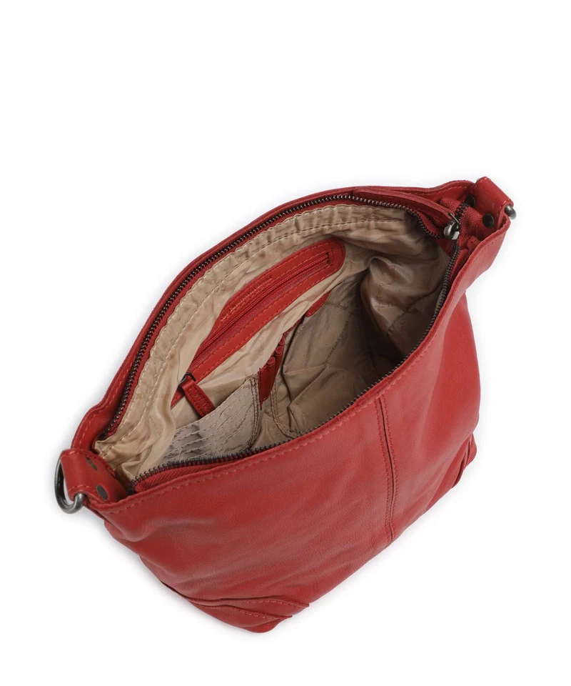 The Chesterfield Brand Washed Waxed Cow Lucy Schultertasche red