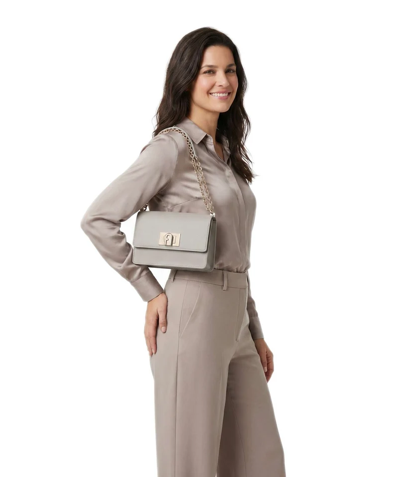 Furla 1927 Mini Schultertasche stone gray