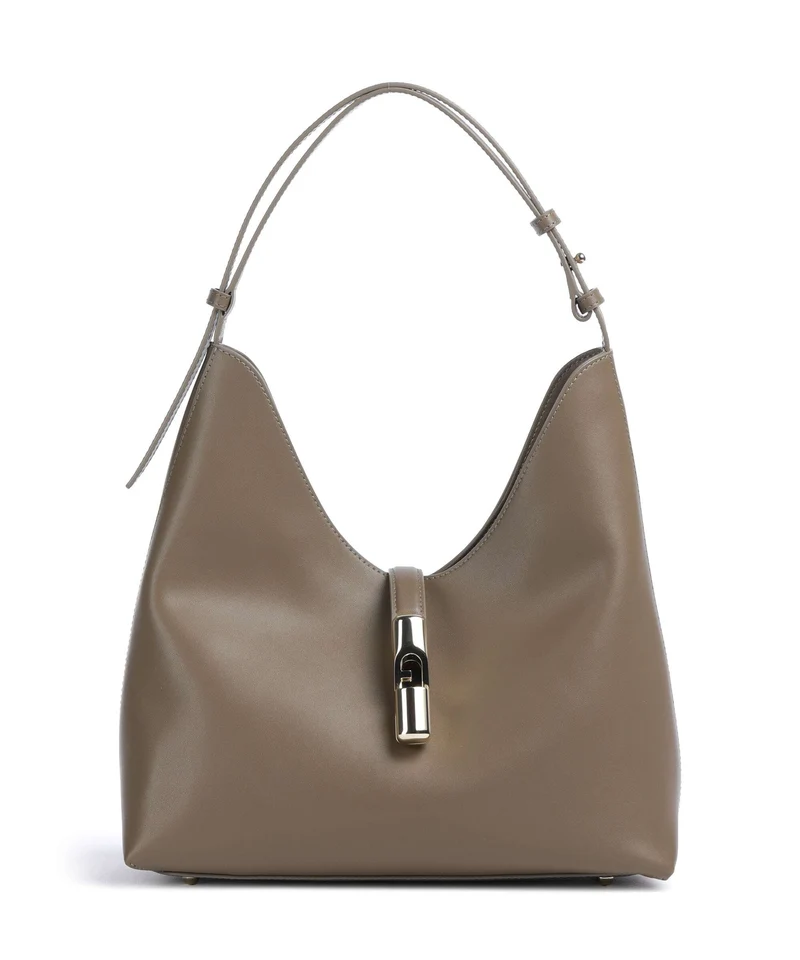 Furla Goccia M Beuteltasche muddy gray