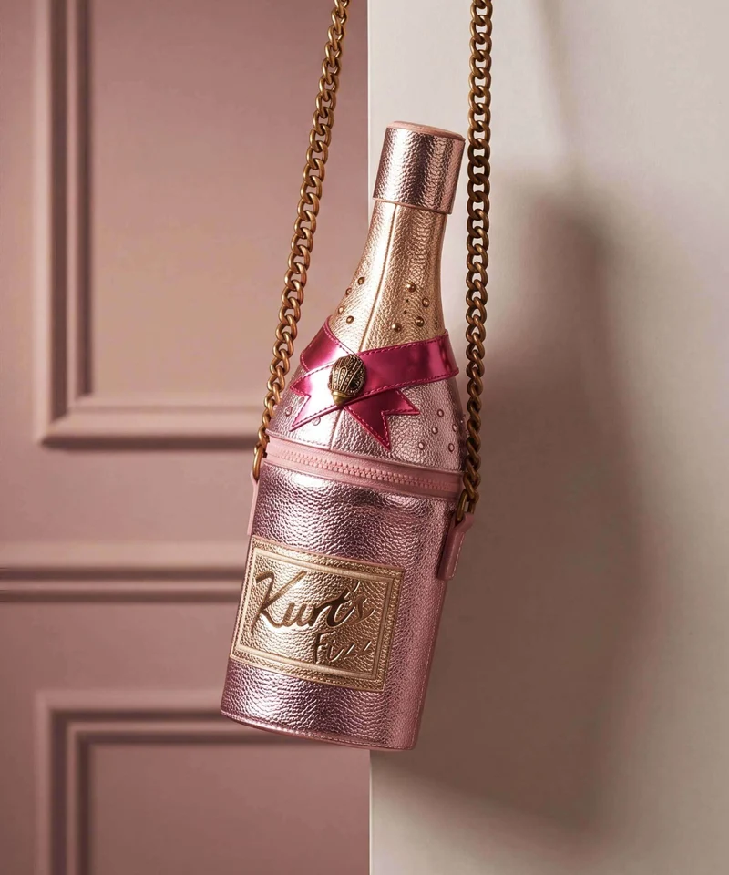 Kurt Geiger Champagne Bottle Umhängetasche pink