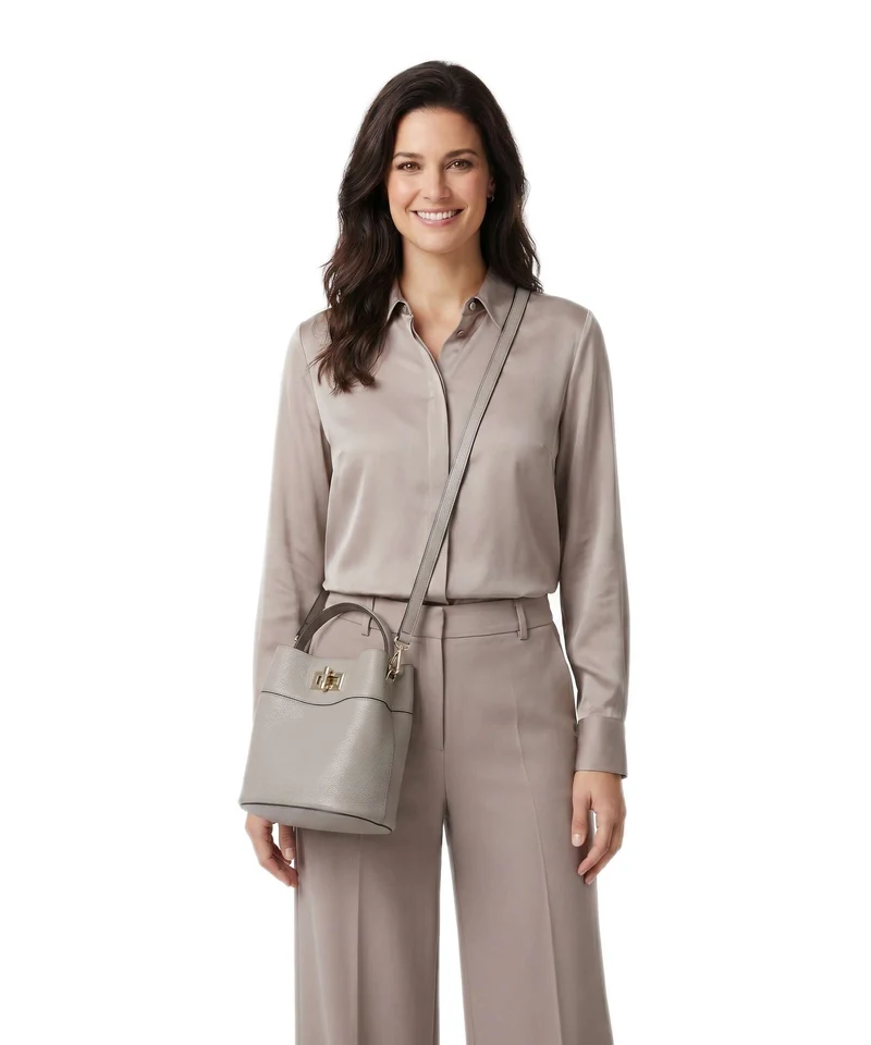 Furla Amelia Mini Bucket Handtasche cachemire gray