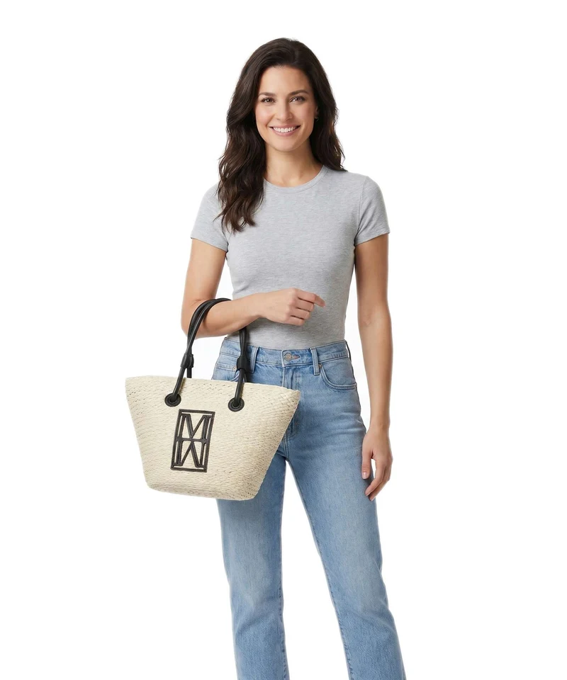 Marc O'Polo Joana Handtasche light raffia
