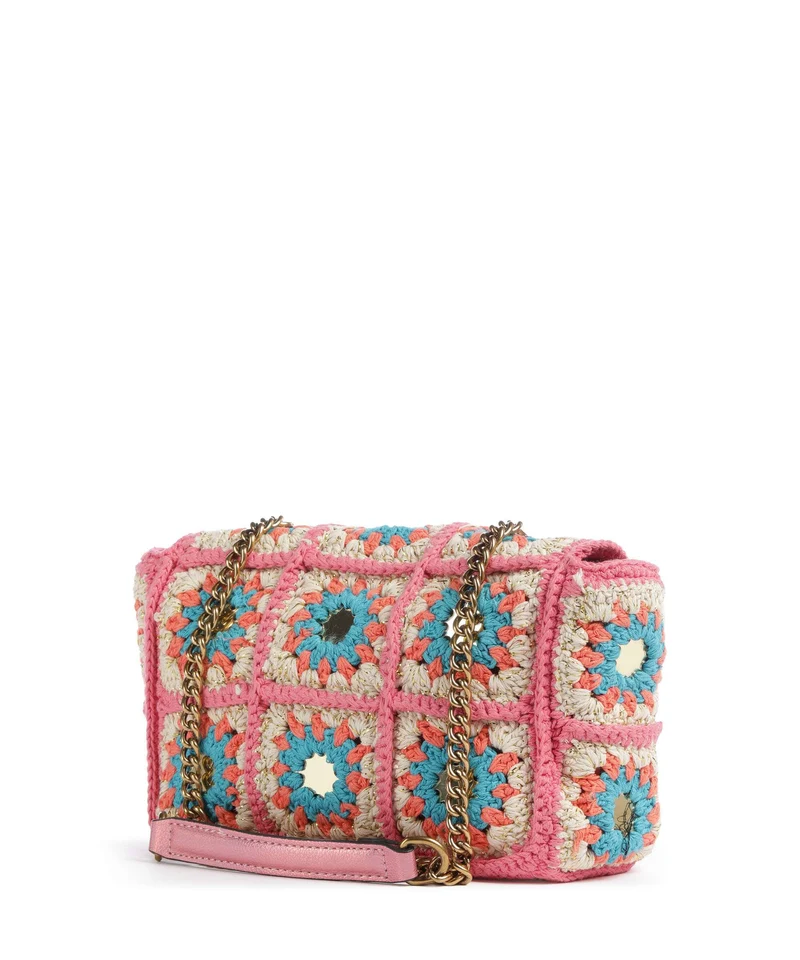 Kurt Geiger Kensington Crochet Umhängetasche pink combination