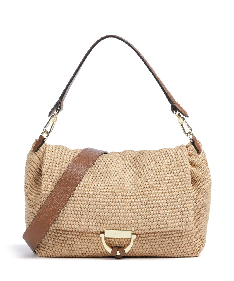 Abro Raffia Classica Temi Large Schultertasche natural