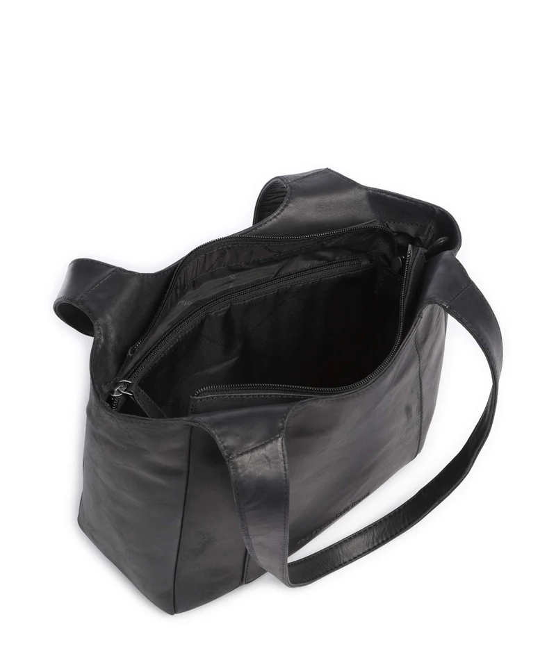 The Chesterfield Brand Wax Pull Up Cow Tofino Shopper black