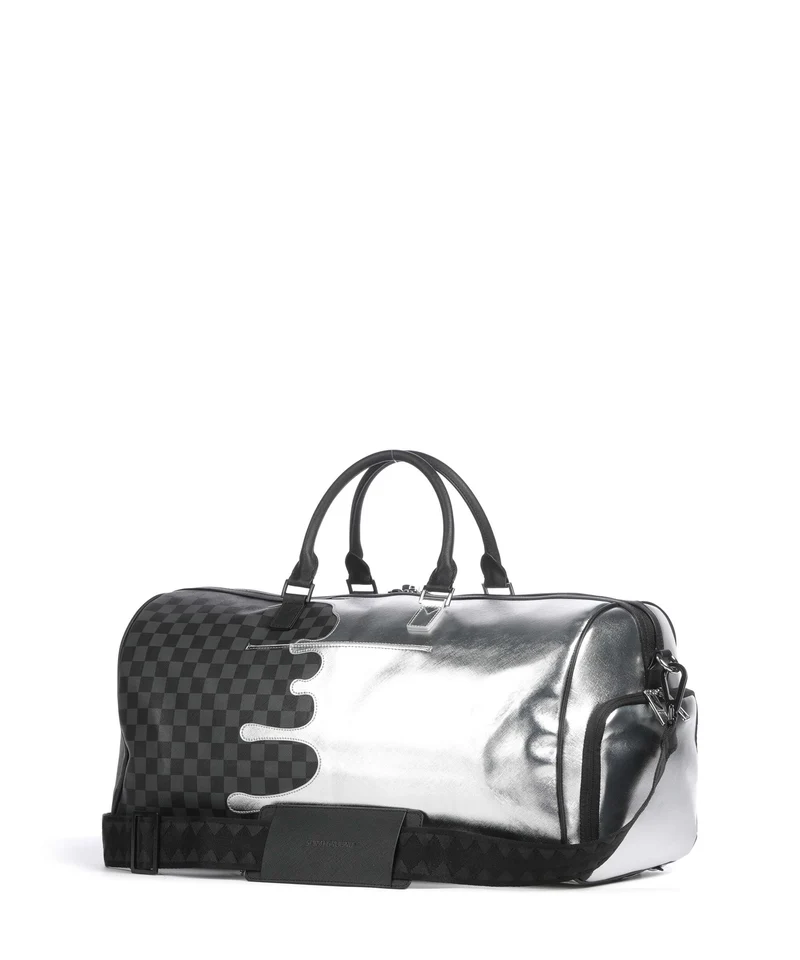 Sprayground Silver Side Drip Weekender silver