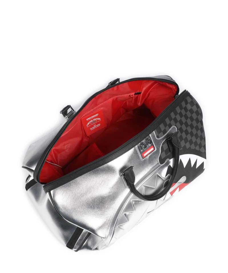 Sprayground Silver Side Drip Weekender silver